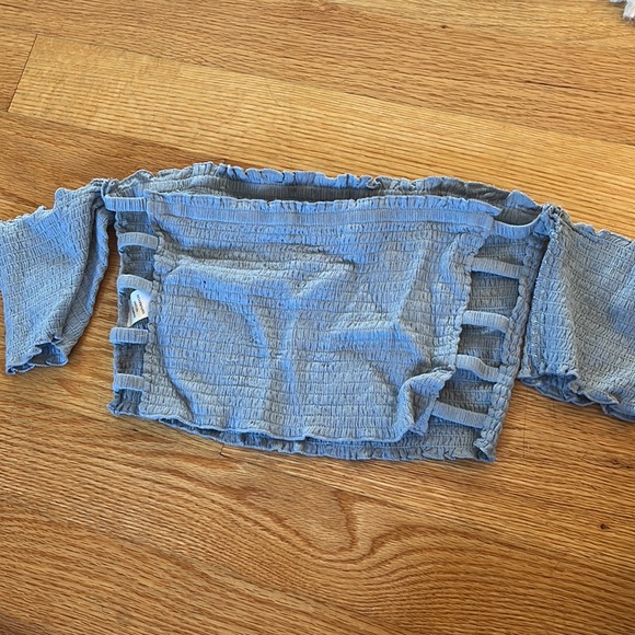 Light Blue LA Hearts Top - Picture 3 of 4